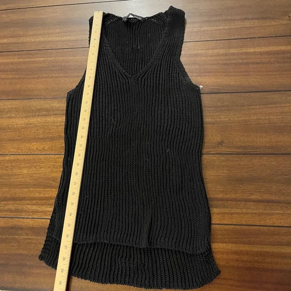360 Sweater Women's Knitted Tank Dress Black Size Medium